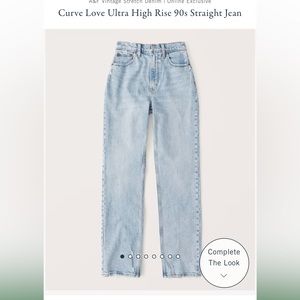 Curve love Abercrombie high rise 90s straight jeans